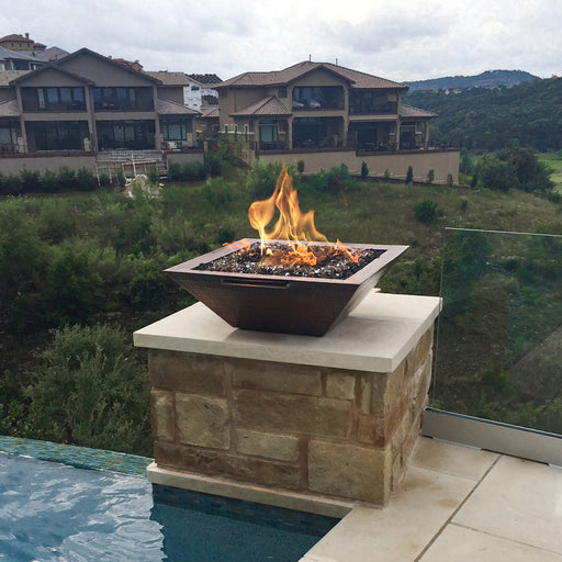 The Outdoor Plus Maya Fire & Water Bowl - Hammered Patina Copper