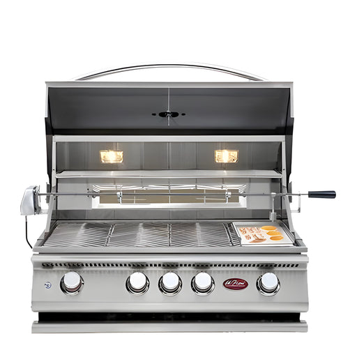 Cal Flame P Series 4-Burner Built-In Gas Grill w/ Rotisserie