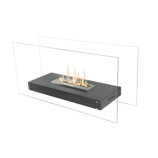 The Bio Flame 35" Evoque Freestanding See-Through Fireplace