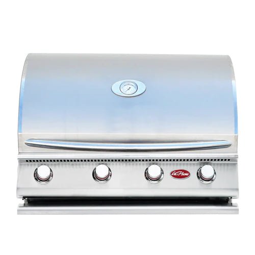 Cal Flame G Series Built-In 4-Burner Gas BBQ Grill - Silver - BBQ18G04