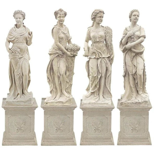 Design Toscano - Goddesses of the Seasons Four Season Statues & Plinths Complete Set - NE9490060